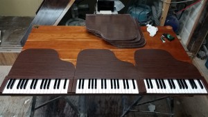 木製、ピアノ、看板、本物